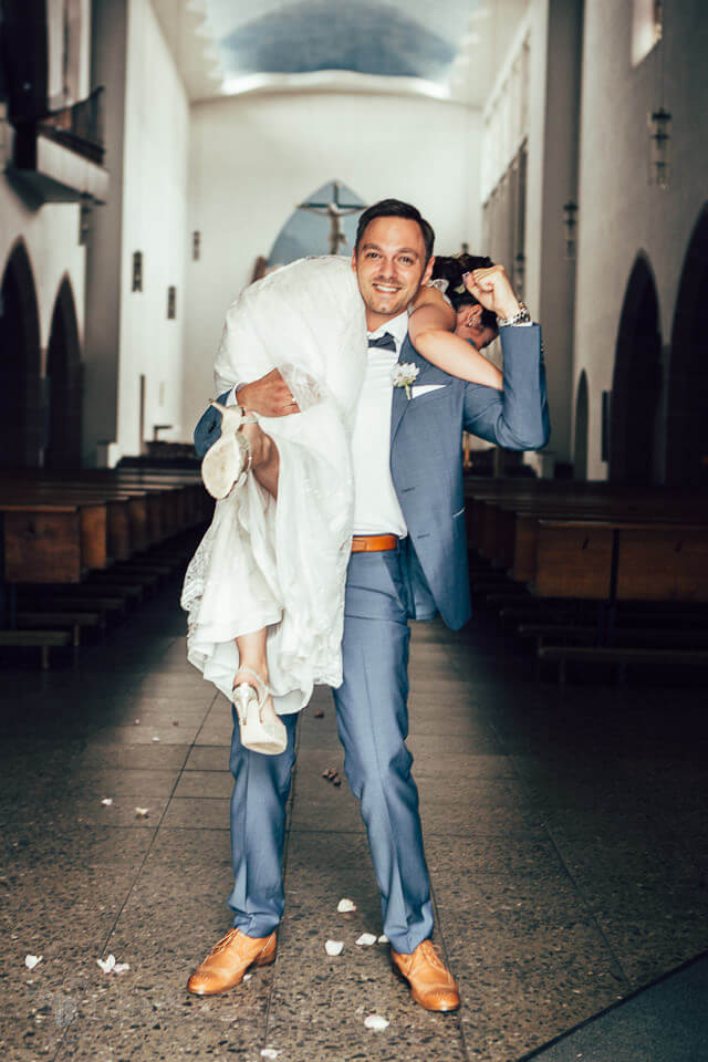 Geschafft Hochzeitspaar