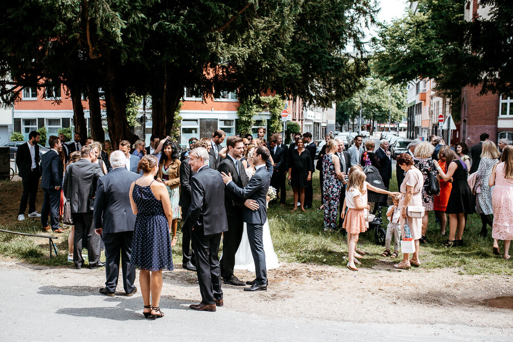 Hochzeitsfotograf Köln Sektempfang