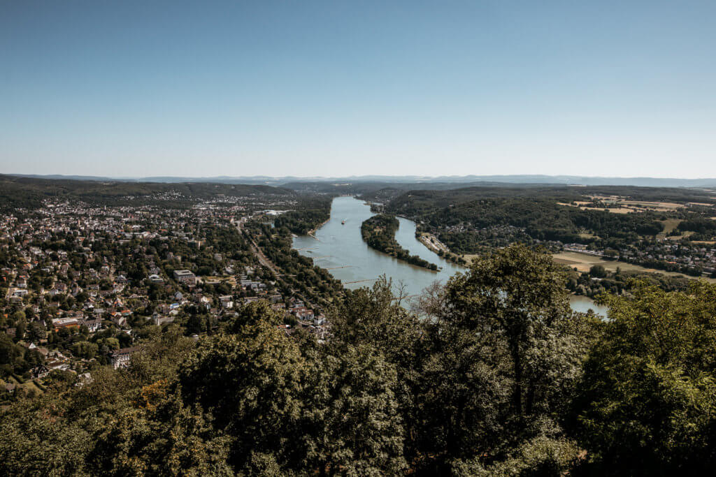 Blick aufs Rheintal vom Drachenfels